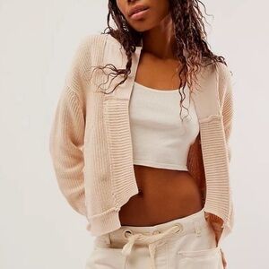 Free People We The Free Worn Thru Surplus Cardi NWOT